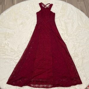 NWOT Maroon Gala Dress Size Small